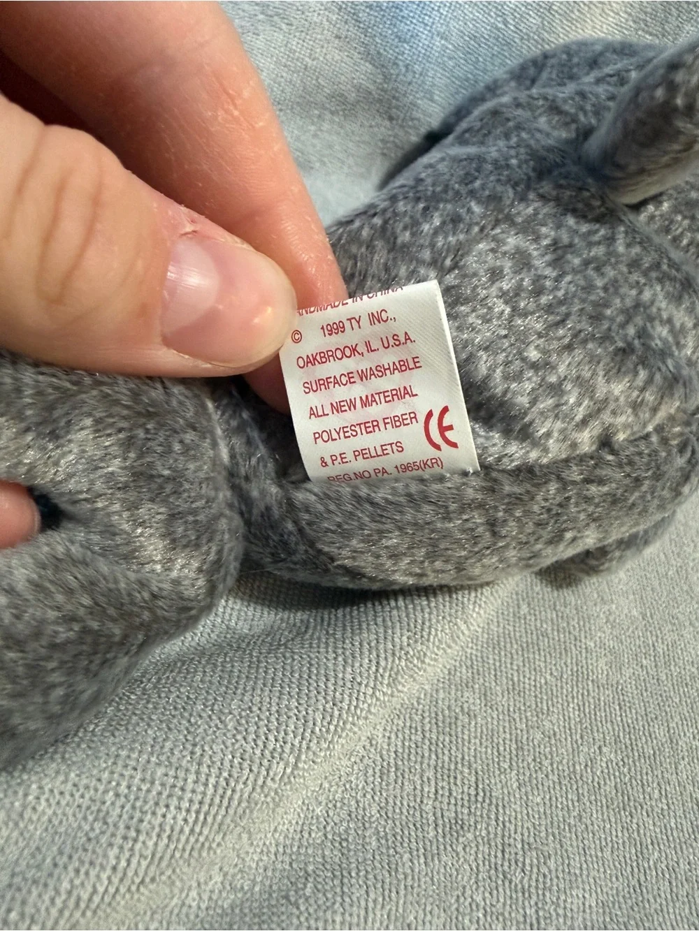 Ty Beanie Buddies Beanie Babies Slippery Gray Seal Plush 1999 Vintage